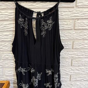 Shyanne Black Floral Embroidered Blouse
